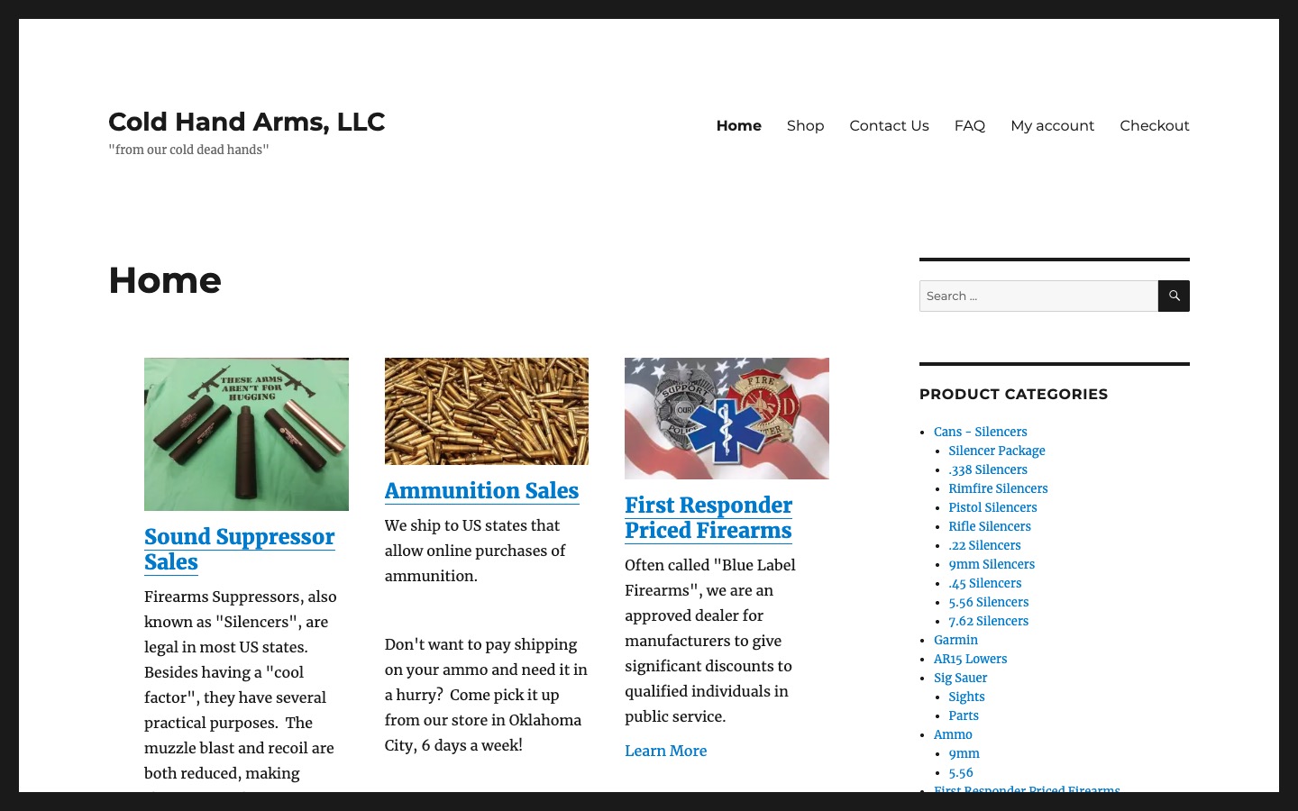 The current homepage